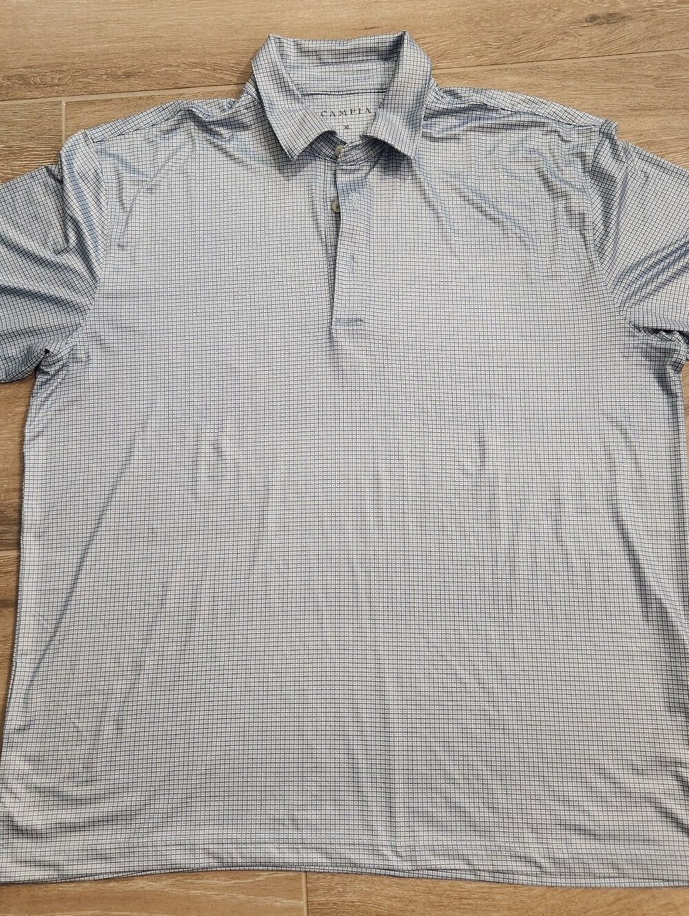 Campia Light Blue Micro-Check Polo